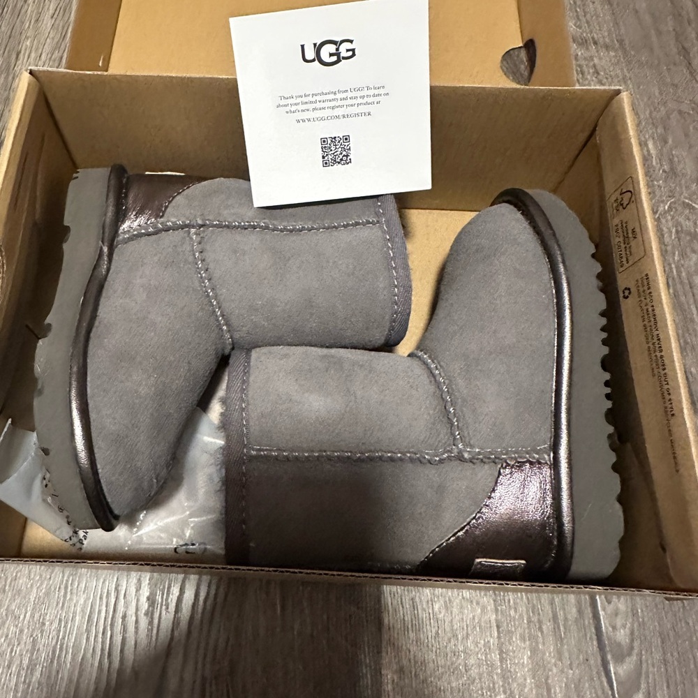UGG Charcoal and Metallic Boots